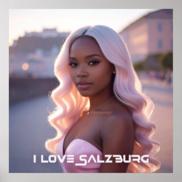POSTER SALZBURG - AUSTRIA - I LOVE SALZBURG