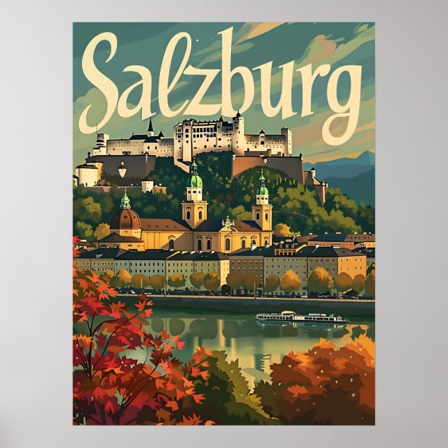 Poster Salzburg Vintage (Frente)