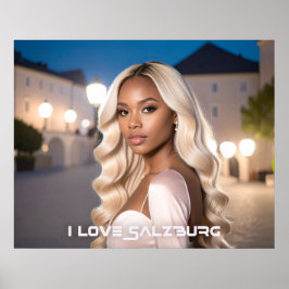 POSTER SALZBURGO - EU AMO SALZBURGO