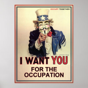 Póster Sam anónimo quê-lo para a ocupação
