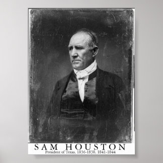 Póster Sam Houston, Presidente do Texas