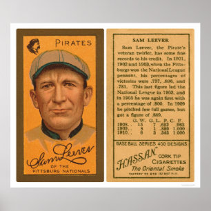 Poster Sam Leever pirateia o basebol 1911