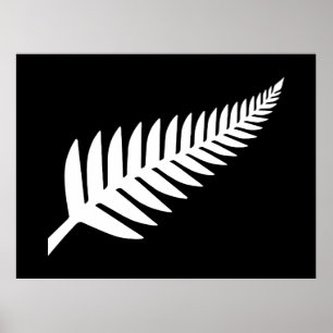 Poster Samambaia Prateada da Nova Zelândia
