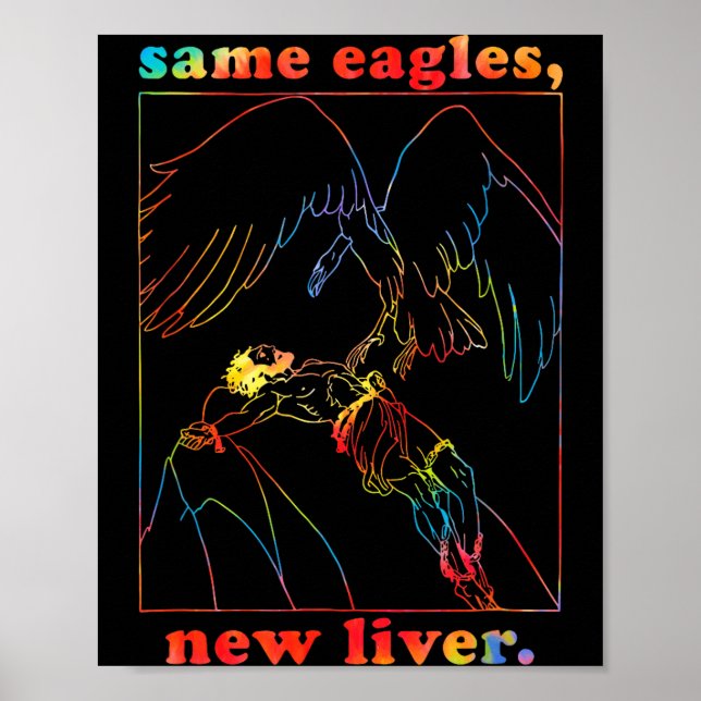 Poster Same Eagles New Liver Funny Apparel  (Frente)