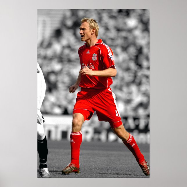 Poster Sami Hyypia Jogando Para Liverpool FC (Frente)