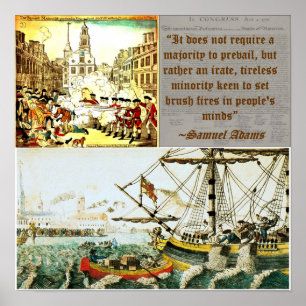 Póster Samuel Adams - insurreição de Boston