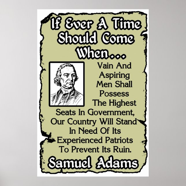 Poster Samuel Adams: Patriotas Experientes (Frente)