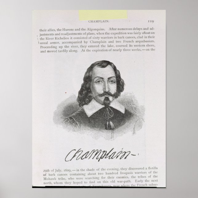 Póster Samuel de Champlain (Frente)