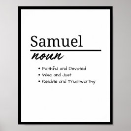 Poster Samuel, Definição de Nome Personalizado de Menino