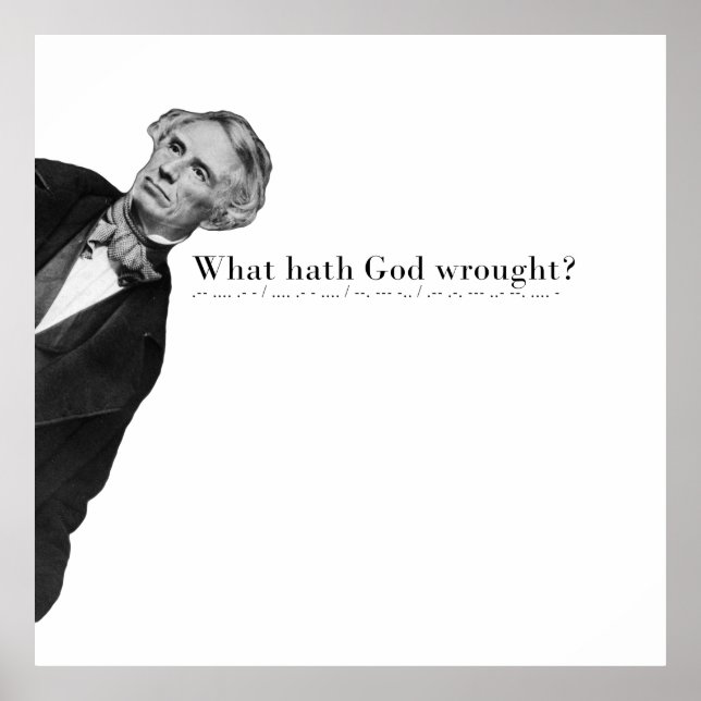 Poster Samuel Morse e a Primeira Mensagem Telegráfica (Frente)