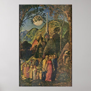 Poster Samuel Palmer - após o serviço da noite