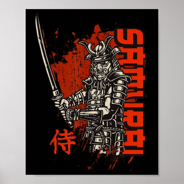 Poster Samura Jiu-jitsu Boxe, Kickboxing, E Mma Samur (Frente)