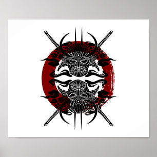 Poster Samurai Enso Circle