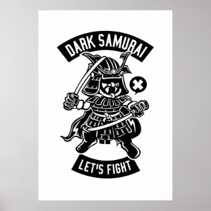 Poster Samurai escuro