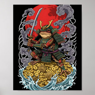 Poster Samurai Frog of Fortune – Mythical Warrior Art