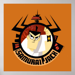 Poster Samurai Jack No Quadro Futurístico De Aku