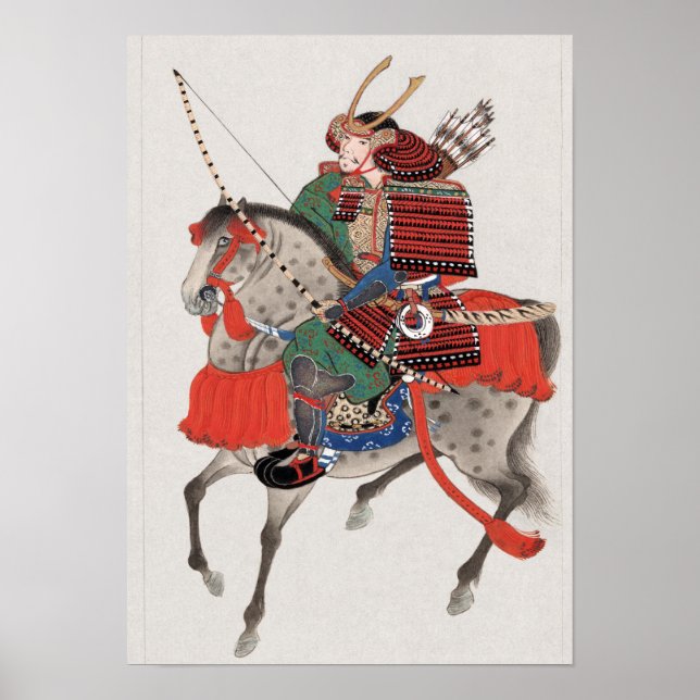 Póster Samurai no cavalo (Frente)