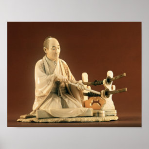 Póster Samurai, Okinomo, Período Edo