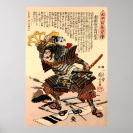 Poster Samurai prestes a ferir uma cabeça decepcionada Ku