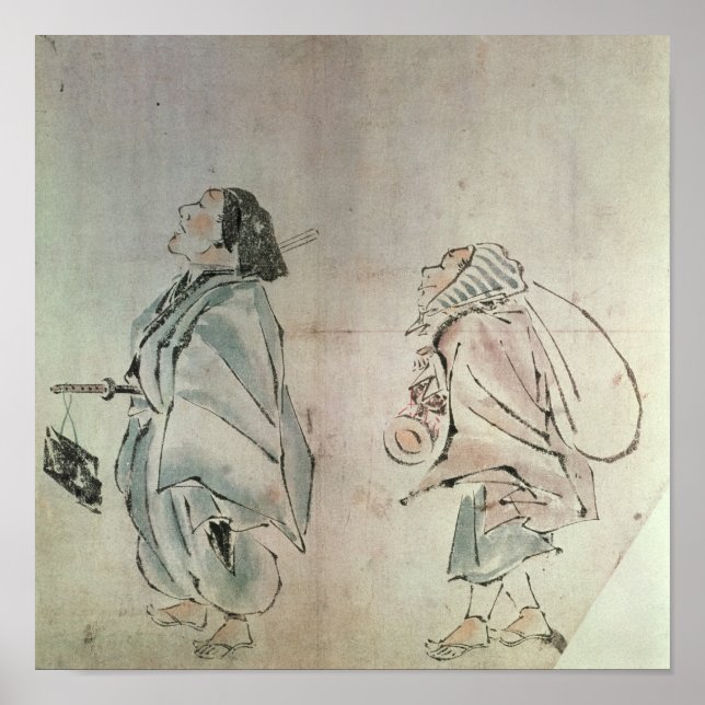 Poster Samurai sendo seguido por um servo (Frente)