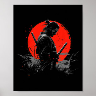 Poster Samurai Spirit Graphic Modern Warrior s