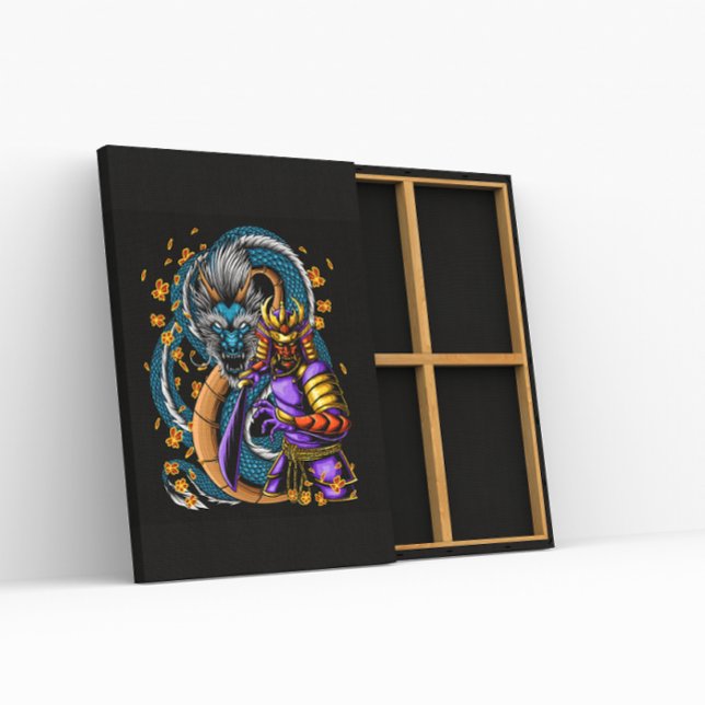 Poster Samurai Warrior e Dragão Japonês (Criador carregado)