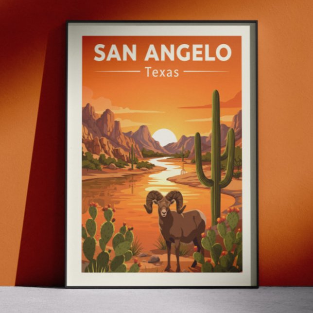 Poster San Angelo Texas Antigo (Criador carregado)