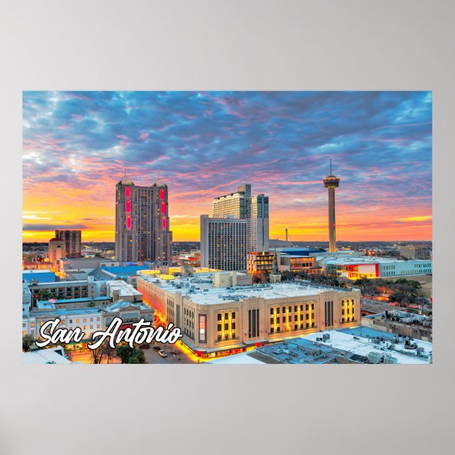 Poster San Antonio, Texas, Estados Unidos (Frente)