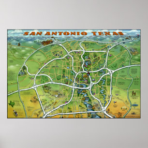 Poster San Antonio Texas Grande