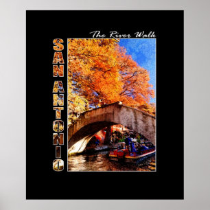 Poster San Antonio, Texas: Ponte da caminhada do rio