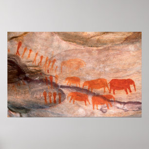 Póster San, Arte Rupestre Bushman, Cederberg Wilderness