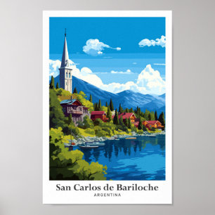 Poster San Carlos de Bariloche Argentina Art Viagem