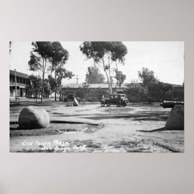 Póster San Diego, CA Old Town Plaza Ver Fotografia (Frente)