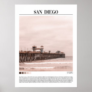 Poster San Diego California Minimalist Wart