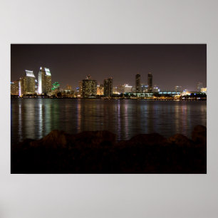 Póster San Diego na noite