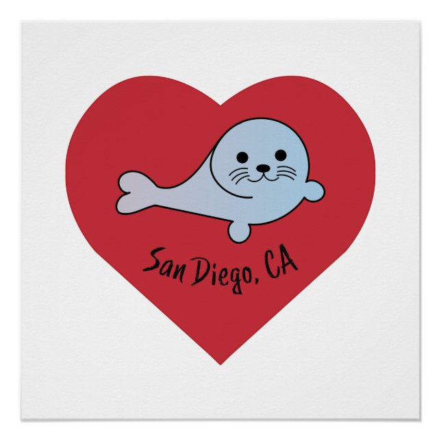Póster San Diego Seal (Frente)