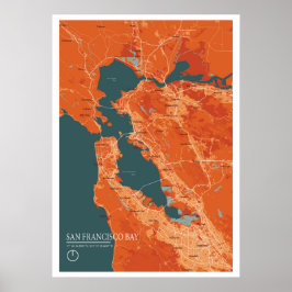 Poster San Francisco Bay Map