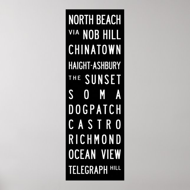 Póster San Francisco Bus Roll (Frente)