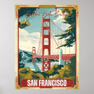 Poster San Francisco, CA - Ponte Ouro Gate
