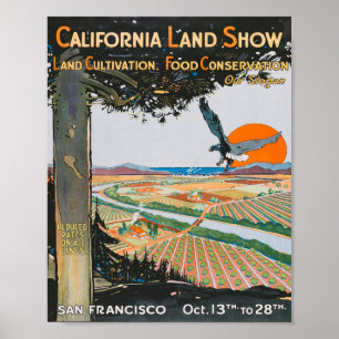 Poster San Francisco California Land Show Vintage