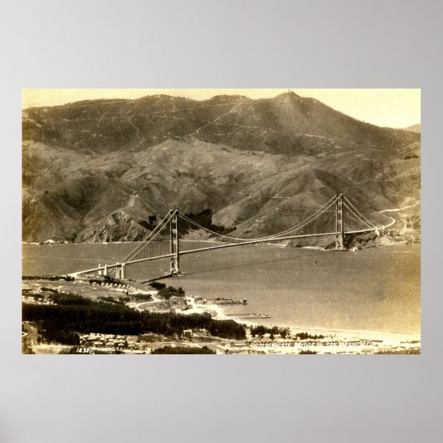 Poster San Francisco, Ponte Ouro de Portas, 1930 Vintage (Frente)