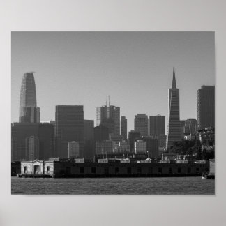 Poster San Francisco Skyline Monocromo - Foto Cityscape