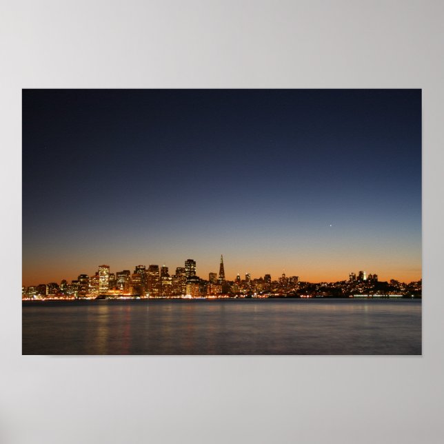 Poster San Francisco Skyline no Sunset (Frente)