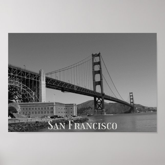 Poster San Francisco Skyline | SF Gloden Gate Bridge (Frente)