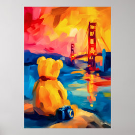 Poster San Francisco Teddy Fauvist Sunset Print