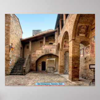 Póster San Gimignano, Toscana, Itália