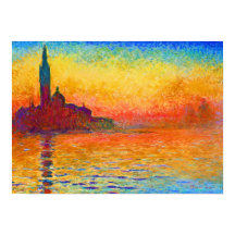 San Giorgio Maggiore em Dusk por Claude Monet
