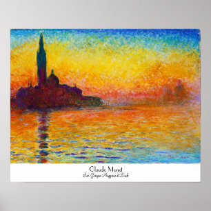 Poster San Giorgio Maggiore no crepúsculo Claude Monet