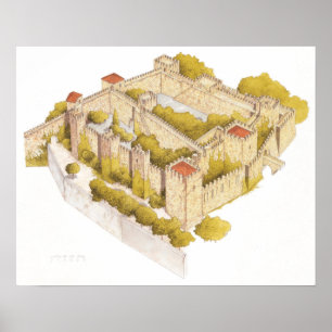 Póster San Jorge castle. Lisboa Portugal