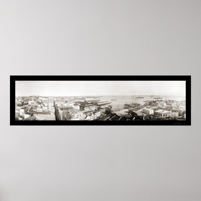 Póster San Juan, Porto Rico Foto 1919 (Frente)